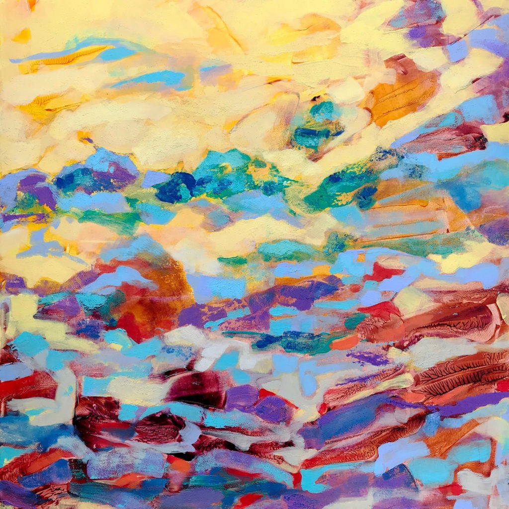 Floating Desert, original acrylic painting by Christine Reimer, 36 x 36