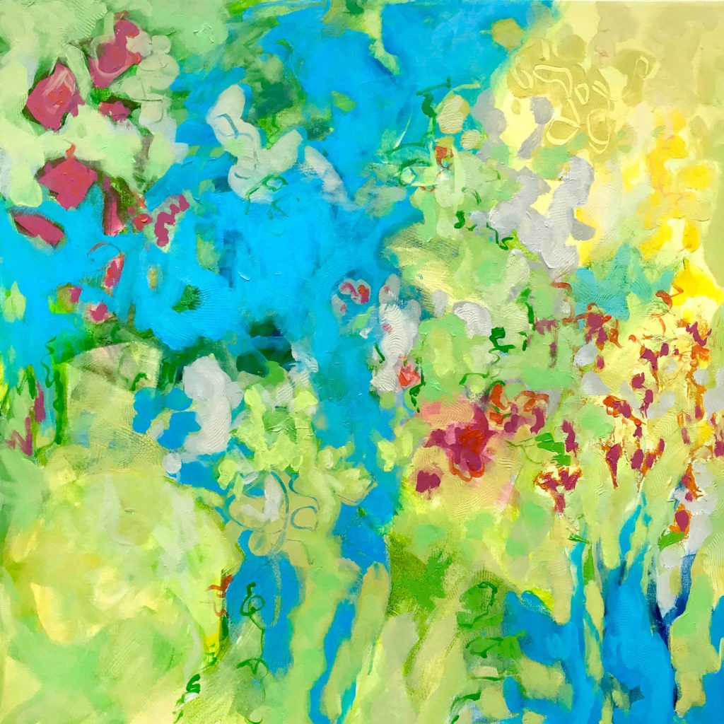 Spring Song, original acrylic painting by Christine Reimer, 36 x 36