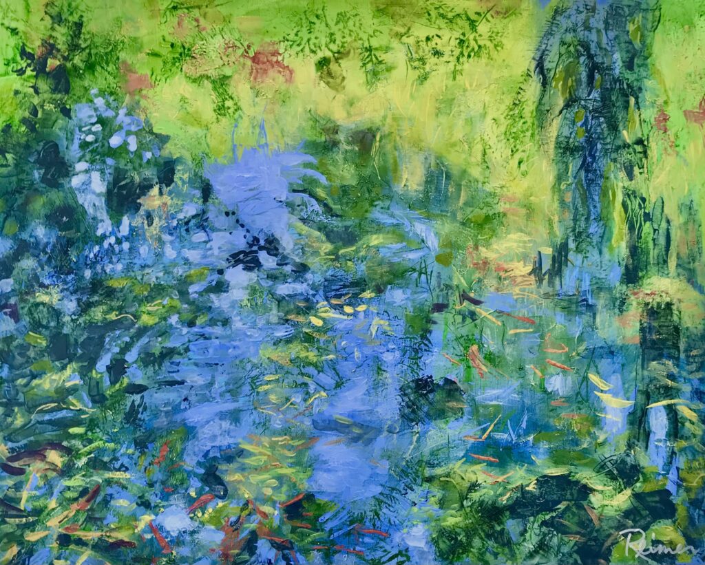 Vibrant Marsh by Christine Reimer. Acrylic on Canvass 